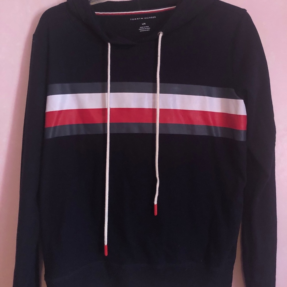 Tommy Hilfiger striped navy blue sweatshirt